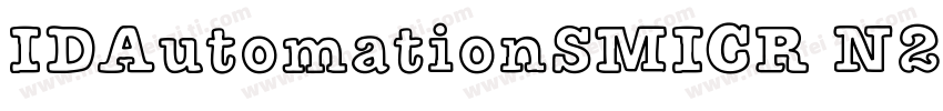 IDAutomationSMICR N2字体转换